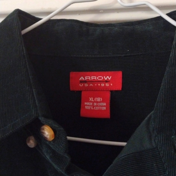 Arrow Courd Forest button down super soft like new - Picture 2 of 4